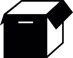 Open Storage Box Stencil Svg Design File, Free Vectors File